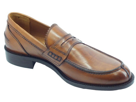 Mercanti Fiorentini Mercanti Fiorentini 05946 Nairobi Cognac Mocassini eleganti per Uomo in pelle fondo cuoio Cognac