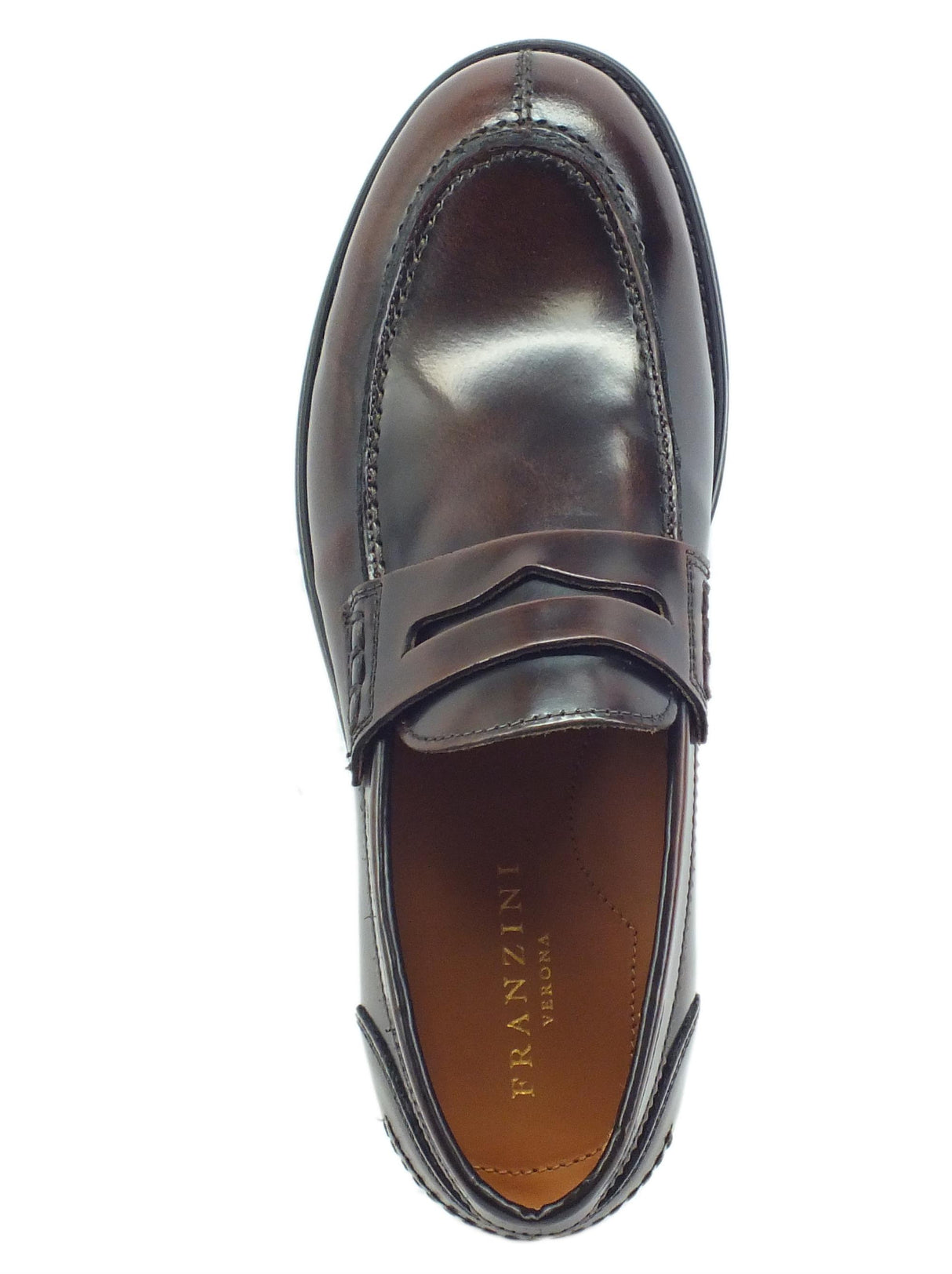 Franzini Franzini Gavi 80116 Splendor Brown Mocassini Eleganti per Uomo in pelle spazzolato marrone Brown