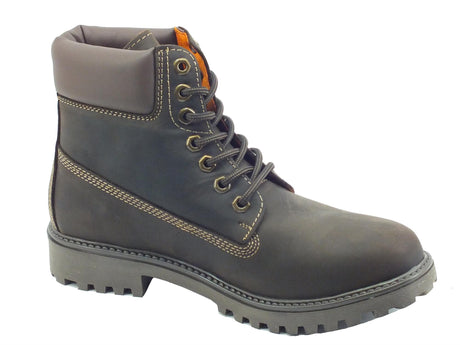 Lumberjack Lumberjack River SM00101 Coffee Scarponcini per Uomo in pelle fondo roccia Coffee