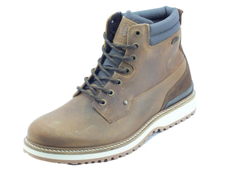 Lumberjack Lumberjack Aaron SM97301 Cognac Scarponcini per Uomo in pelle fondo roccia Cognac