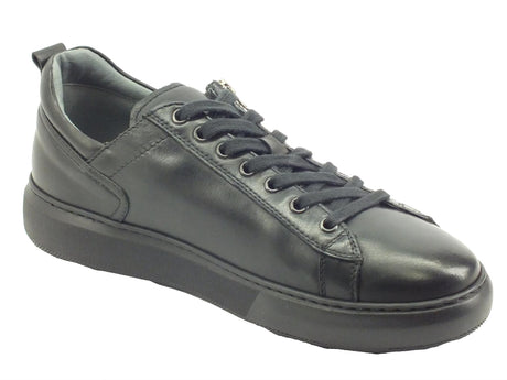 Nero Giardini NeroGiardini I202570U Sauvage Nero Snakers Sportive per Uomo in pelle con lacci e lampo Nero