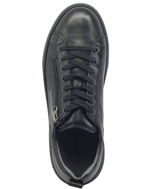 Nero Giardini NeroGiardini I202570U Sauvage Nero Snakers Sportive per Uomo in pelle con lacci e lampo Nero