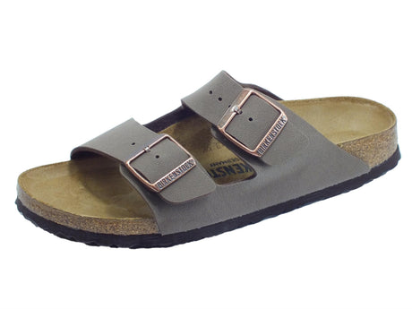 Birkenstock Sandali Birkenstock per uomo con doppia fascia colore marrone Nubuk Mocca