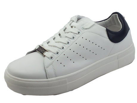 CULT CULT CLM329102 Lemmy Leather White Sneakers sportive per Uomo in pelle bianco