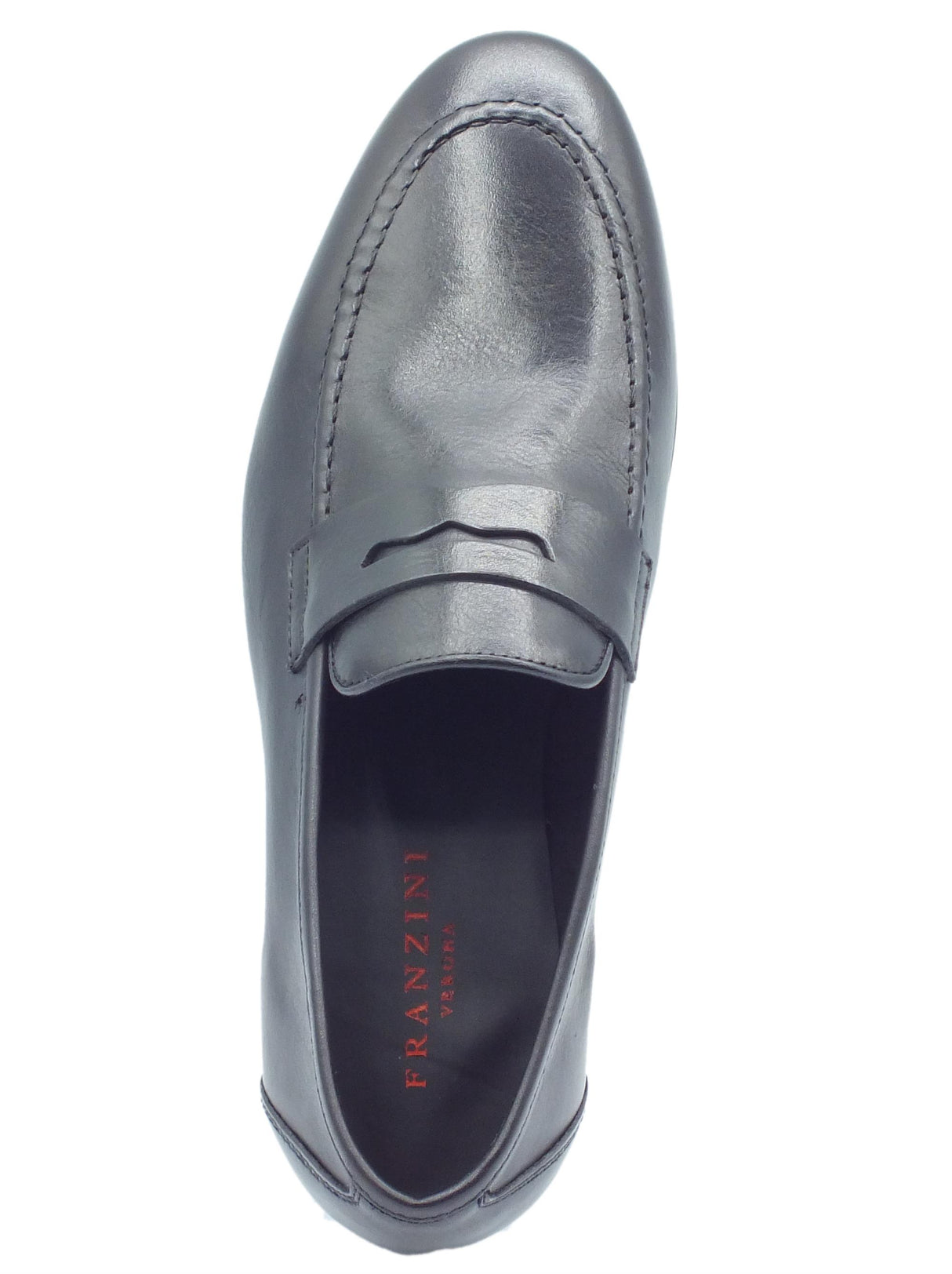 Franzini Franzini Verona 80176 Mode Montecchi Nero Mocassino elegante per Uomo in pelle nero