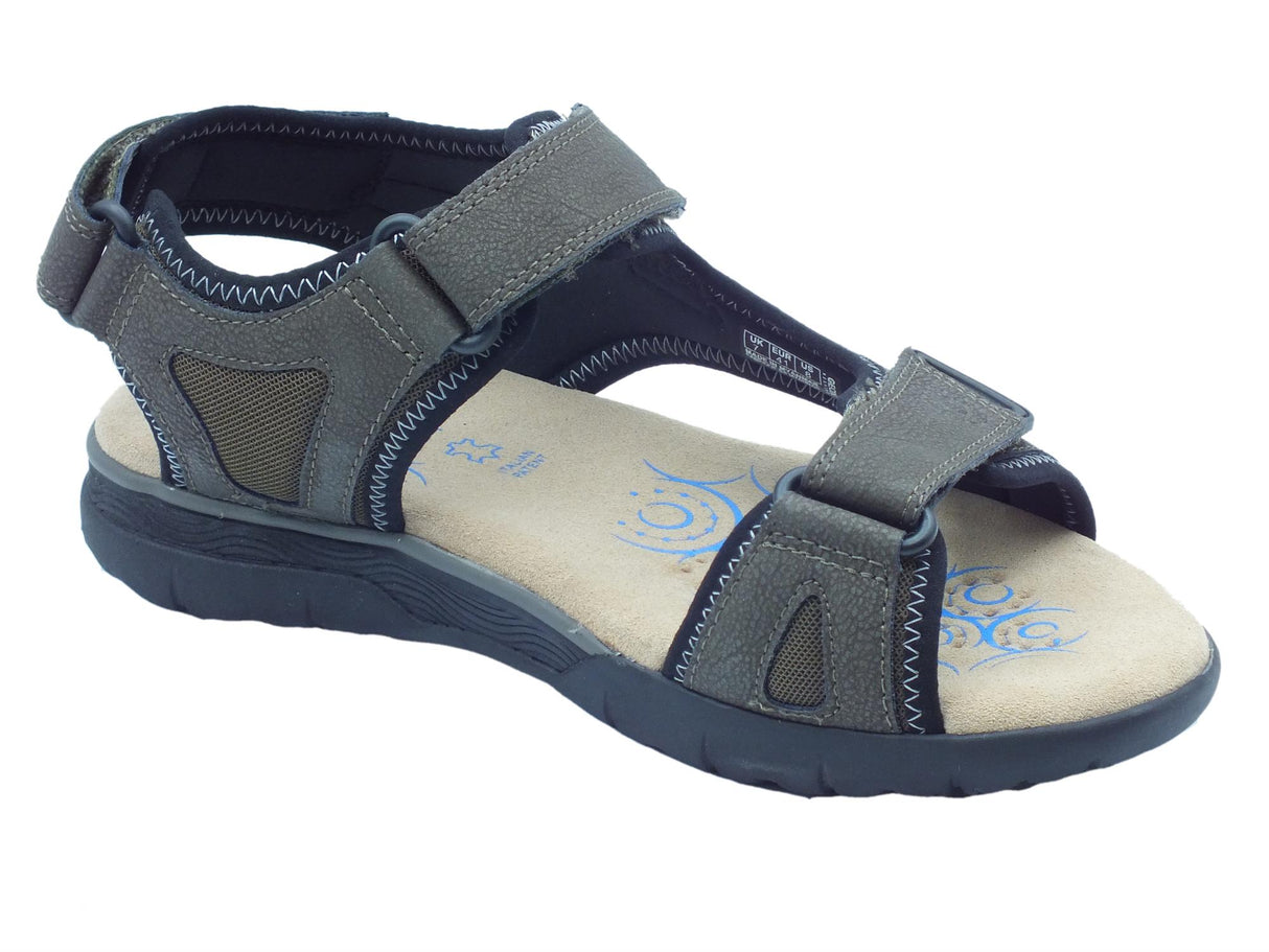 Geox Geox U25ELA Spherica Military Sandali per Uomo in tessuto triplo strappo Military