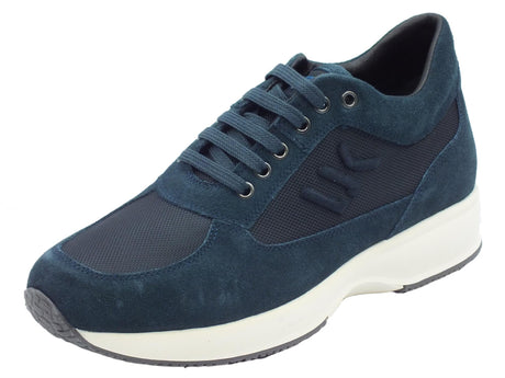 Lumberjack Lumberjack RAUL SM01305 Navy Blue White Scarpe per Uomo in nabuk e tessuto Navy