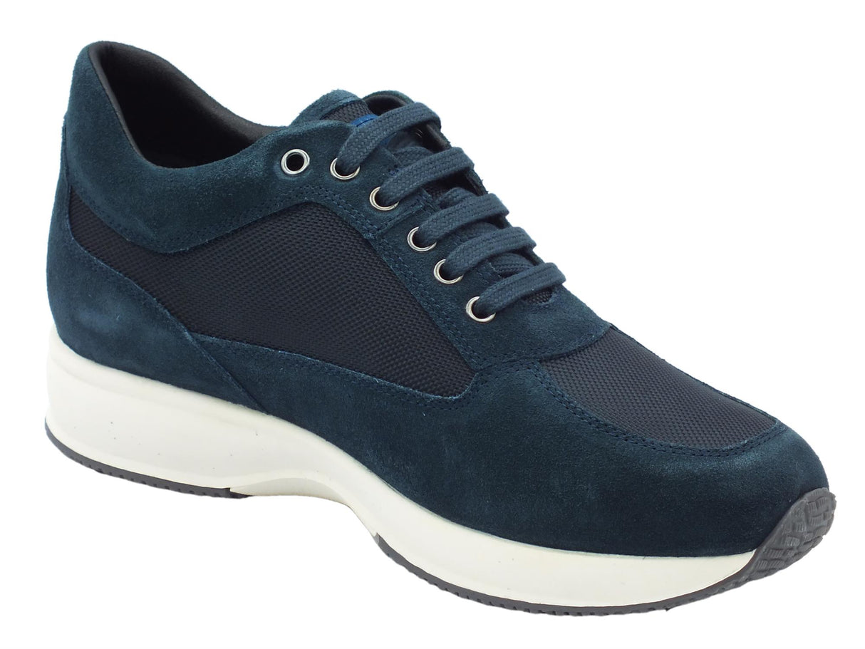 Lumberjack Lumberjack RAUL SM01305 Navy Blue White Scarpe per Uomo in nabuk e tessuto Navy