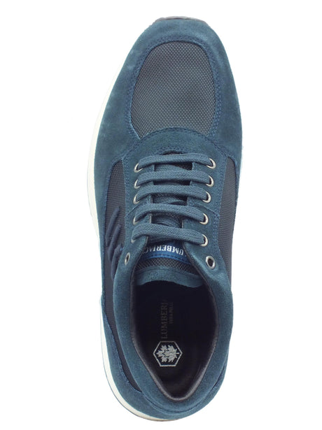 Lumberjack Lumberjack RAUL SM01305 Navy Blue White Scarpe per Uomo in nabuk e tessuto Navy