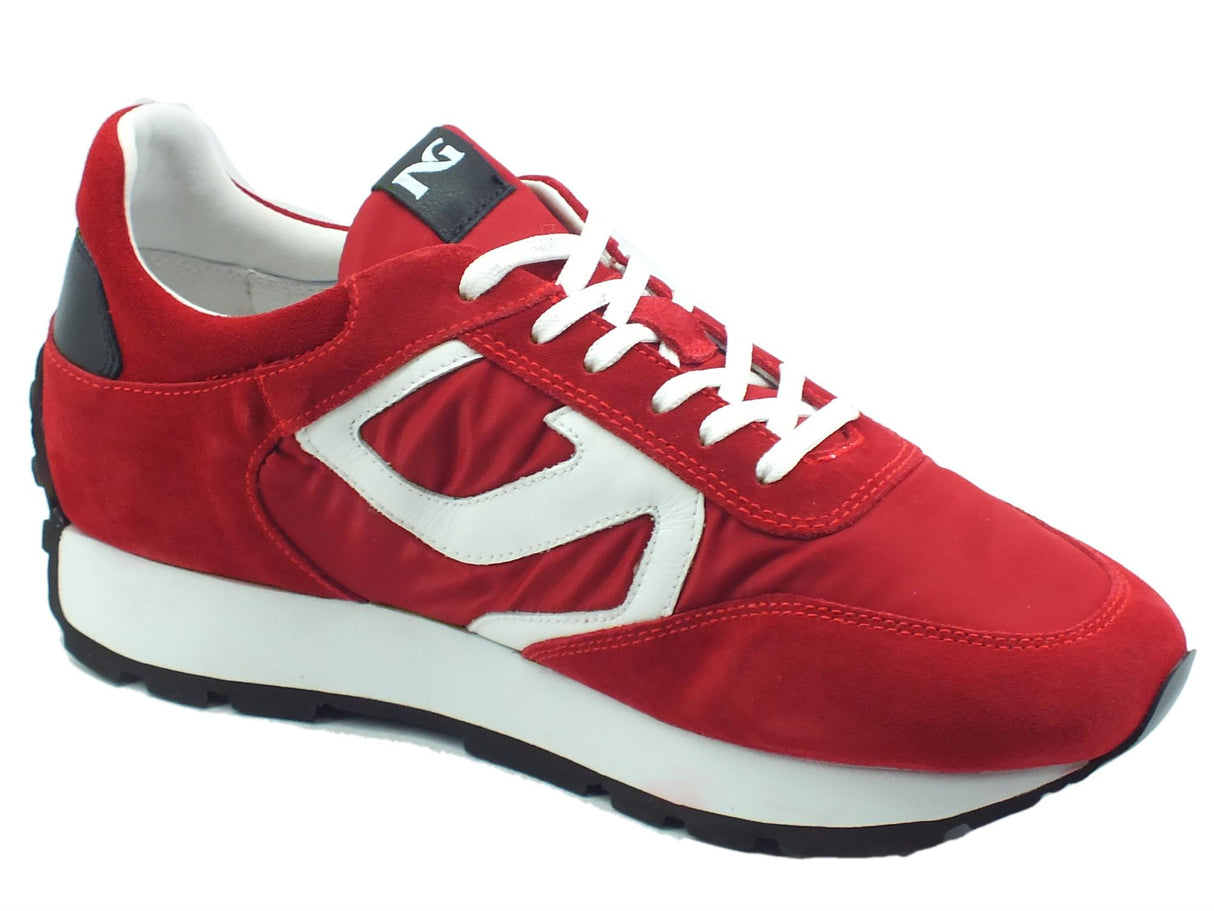 Nero Giardini NeroGiardini E302831U Colorado Galassia Rubino Scarpe Sportive per Uomo in nauk e tessuto rosso Galassia Rubino.