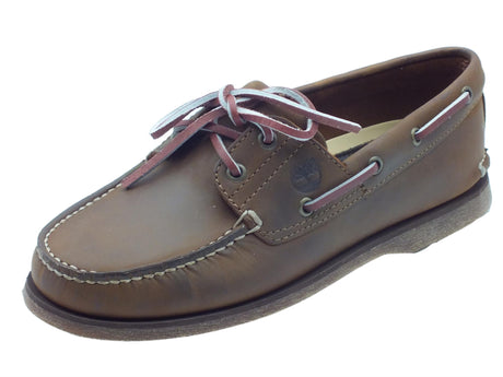 Timberland Timberland 01001R Classic Boat Brown Full Grain Scarpe per Uomo in pelle testa di moro Brown
