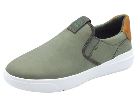 Timberland Timberland 0A5U11 Seneca Bay Slip On Dark Green Mocassini per Uomo in nabuk e tessuto Dark Green