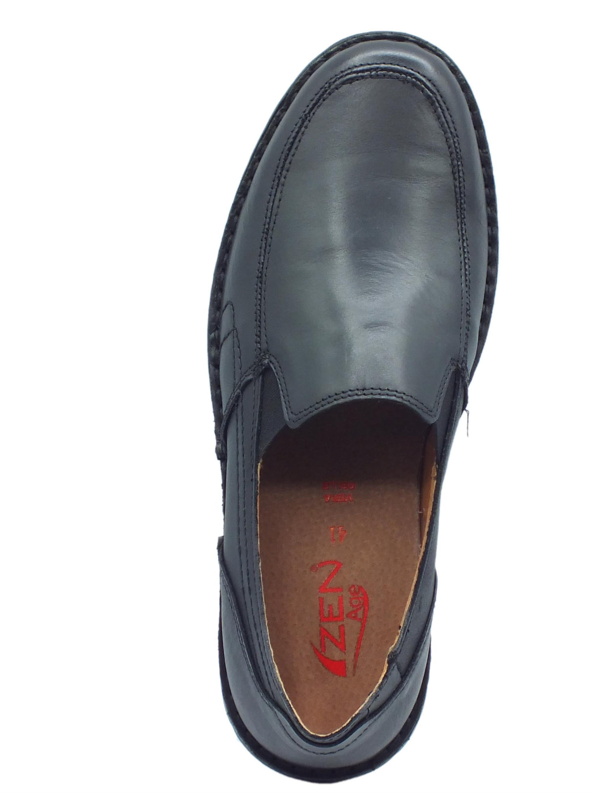 Zen Zen 678919 Nero Mocassini Confort per Uomo in pelle sottopiede estraibile Nero