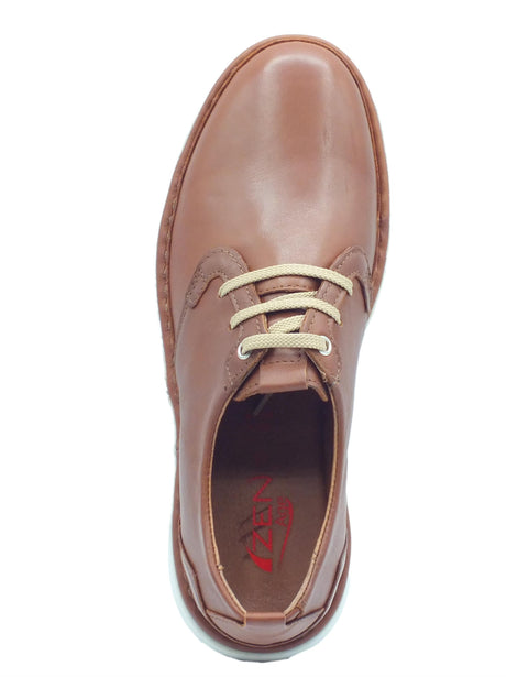 Zen Zen 678962 Turia Cuoio Scarpe Confort per Uomo in pelle marrone Cuoio