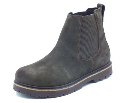 Birkenstock Birkenstock 1025726 Highwood Slip On Mocca Scarponcini Beatles per Uomo in nabuk testa di moro Mocca