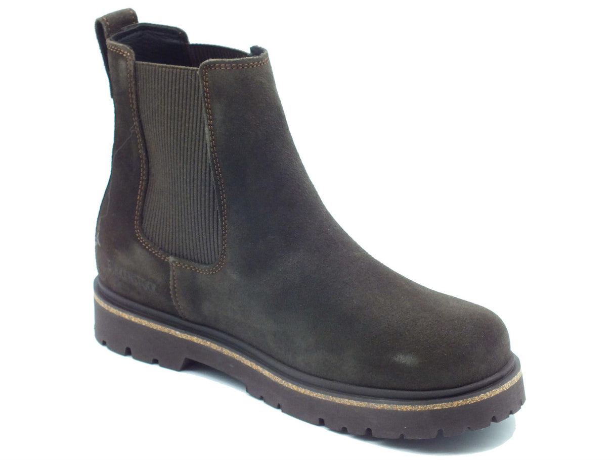 Birkenstock Birkenstock 1025726 Highwood Slip On Mocca Scarponcini Beatles per Uomo in nabuk testa di moro Mocca