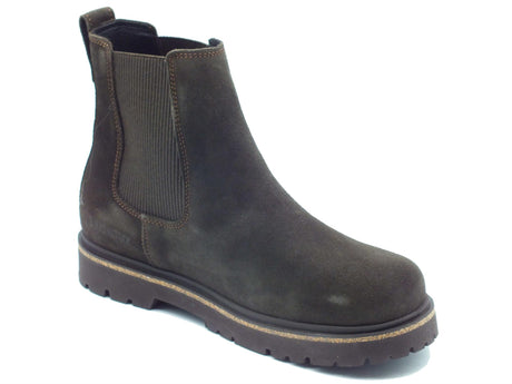 Birkenstock Birkenstock 1025726 Highwood Slip On Mocca Scarponcini Beatles per Uomo in nabuk testa di moro Mocca