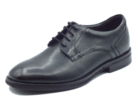 Clarks Clarks Un Hugh Lace Black Leather Scarpe Eleganti per Uomo in pelle nera Black