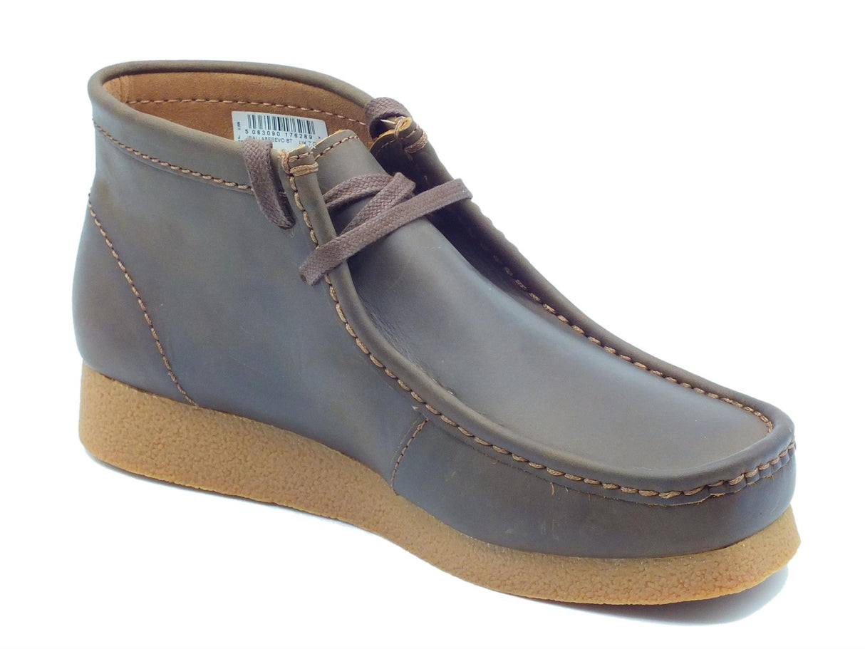 Clarks Clarks WallabeeEVO BT Beeswax Scarpe modello Ingegnere per Uomo in pelle ingrassata testa di moro