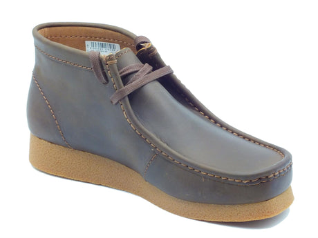 Clarks Clarks WallabeeEVO BT Beeswax Scarpe modello Ingegnere per Uomo in pelle ingrassata testa di moro