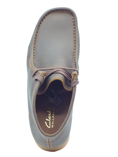 Clarks Clarks WallabeeEVO BT Beeswax Scarpe modello Ingegnere per Uomo in pelle ingrassata testa di moro