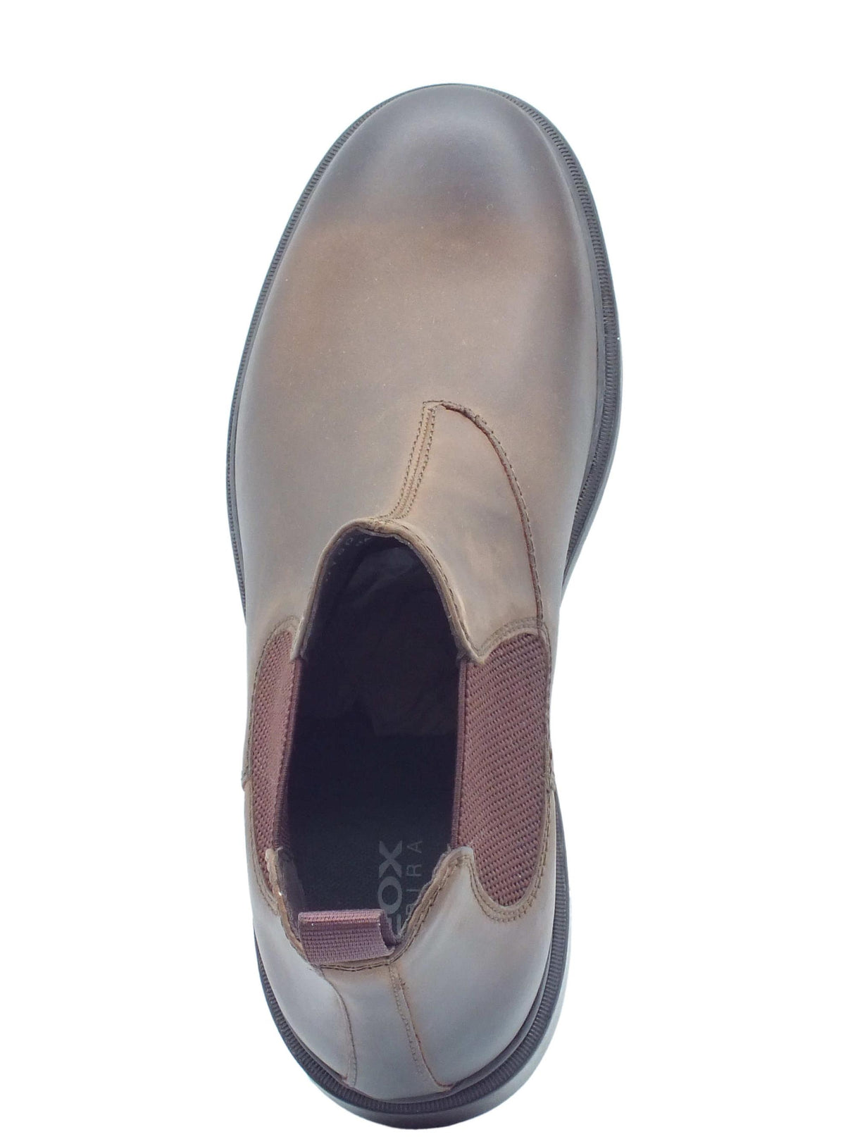 Geox Geox U16DDA Andalo Coffee Bordeaux Scarponcini Beatles per Uomo in pelle e tessuto testa di moro Coffee