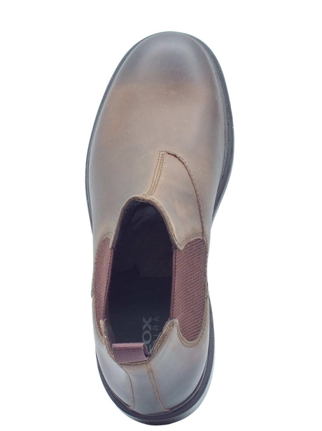 Geox Geox U16DDA Andalo Coffee Bordeaux Scarponcini Beatles per Uomo in pelle e tessuto testa di moro Coffee