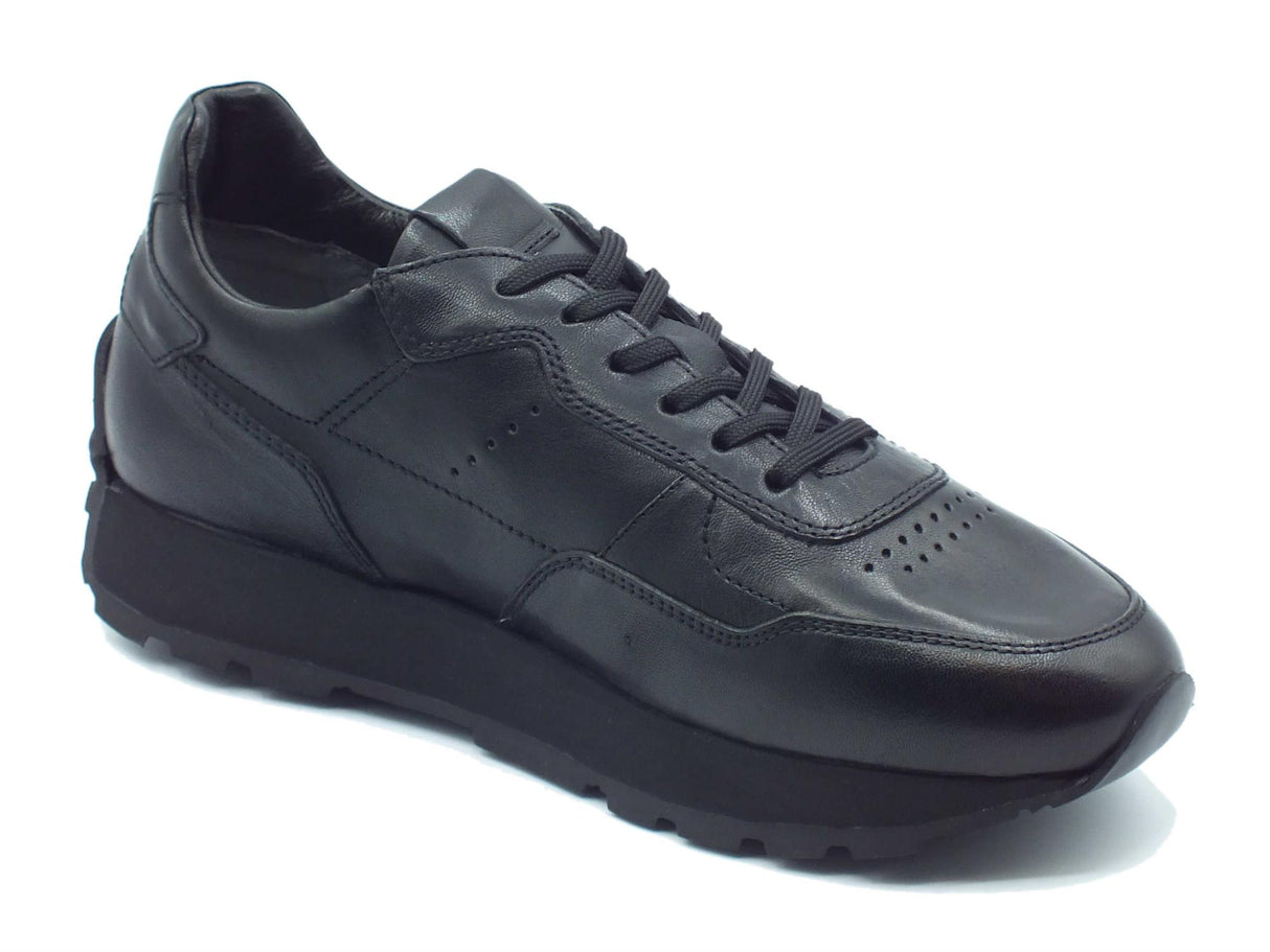 Nero Giardini NeroGiardini I303020U Levanto Nero Sneakers Sportive per Uomo in pelle con lacci Nero