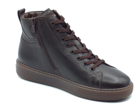 Nero Giardini NeroGiardini I303061U Kenia Caffè Scarponcini per Uomo in pelle con lacci e lampo Kenia Caffè