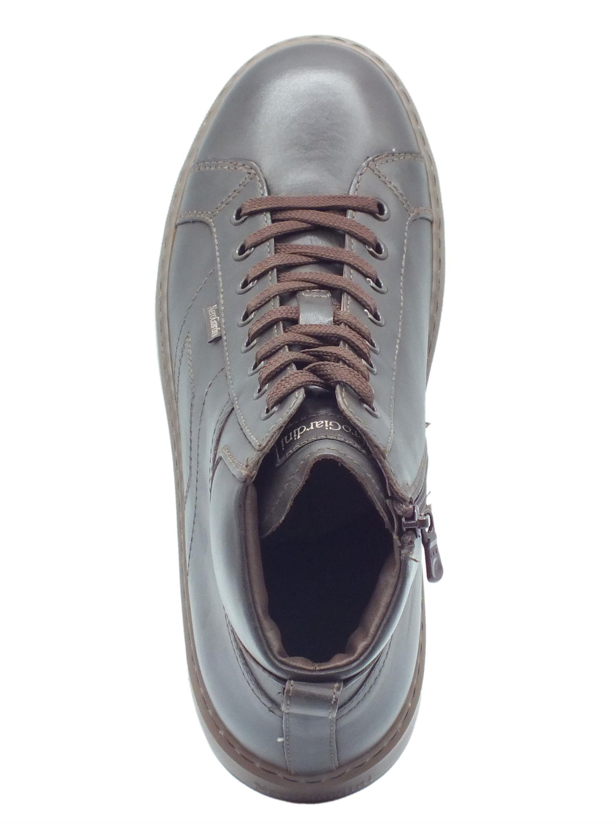 Nero Giardini NeroGiardini I303061U Kenia Caffè Scarponcini per Uomo in pelle con lacci e lampo Kenia Caffè