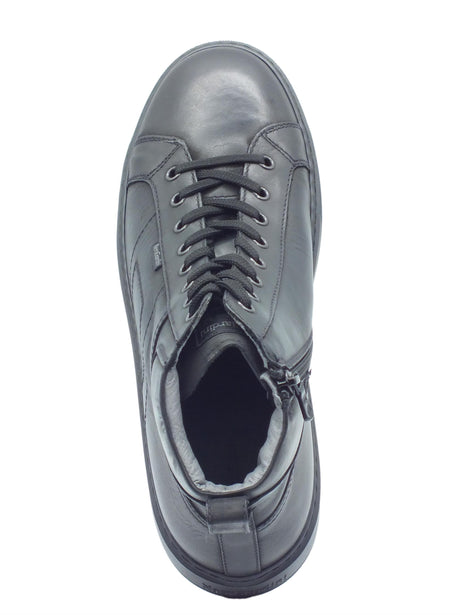 Nero Giardini NeroGiardini I303061U Neopolis Nero Scarponcini per Uomo in pelle con lacci e lampo Nero