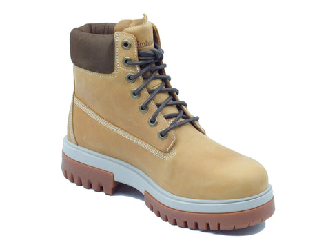 Timberland Timberland 0A5YKD Arbor Road Lace Up Wheat Full Grain Scarponcini Uomo modello in nabuk giallone Wheat Full Grain