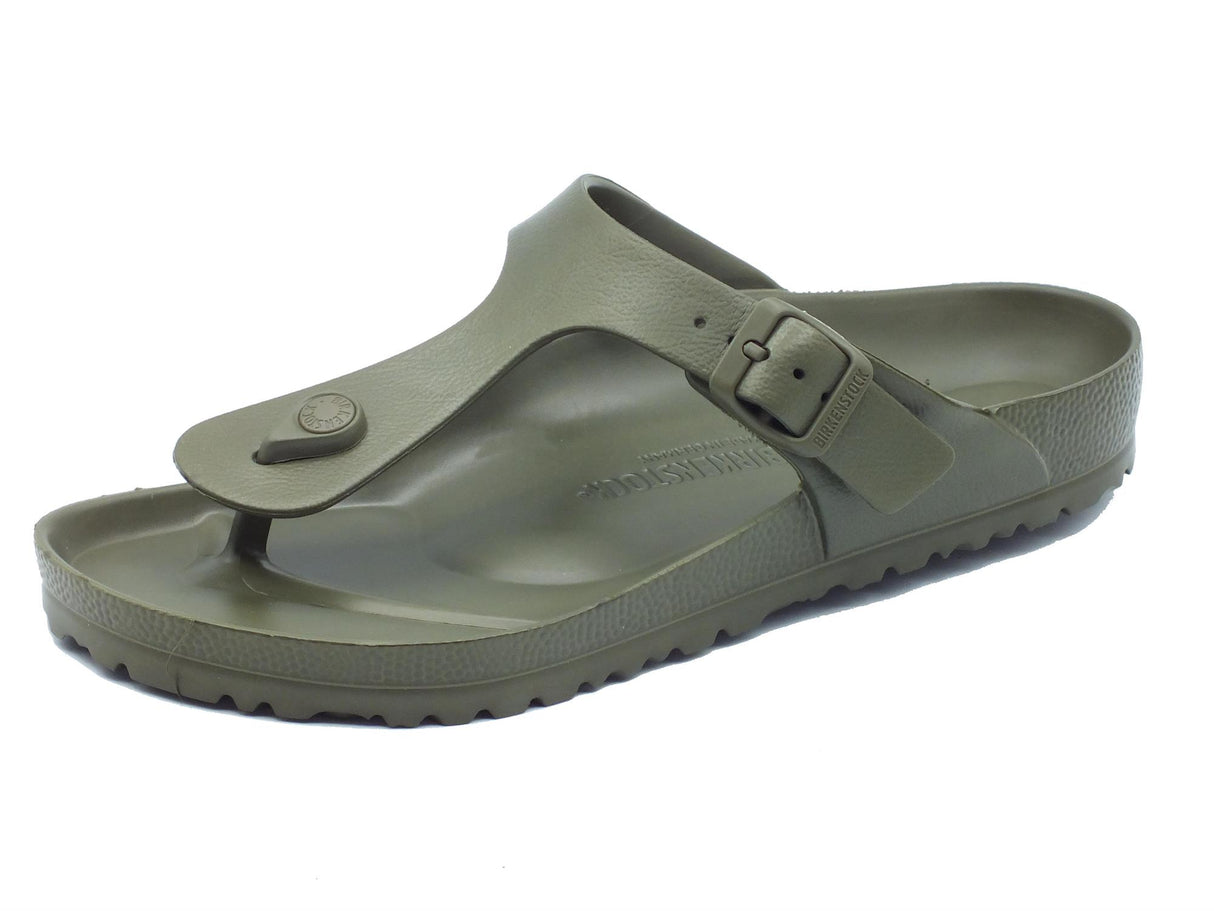 Birkenstock Birkenstock 1019143 Gizeh Eva Khaki Infradito per uomo in gomma verde con fibia Khaki