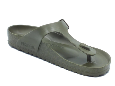 Birkenstock Birkenstock 1019143 Gizeh Eva Khaki Infradito per uomo in gomma verde con fibia Khaki