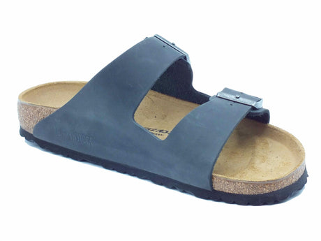 Birkenstock Birkenstock 0552113 Arizona BS Black Sandali per uomo in pelle con doppia fibia nero
