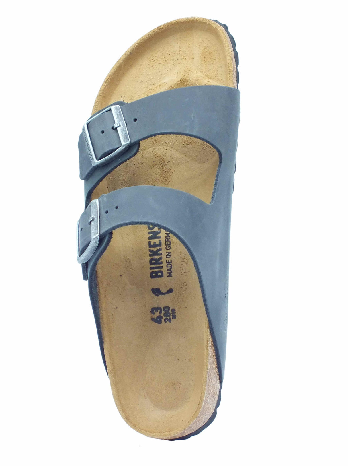 Birkenstock Birkenstock 0552113 Arizona BS Black Sandali per uomo in pelle con doppia fibia nero