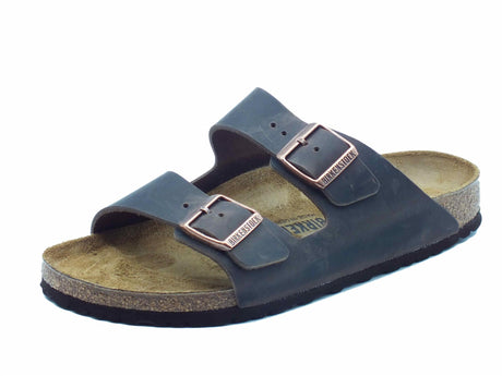 Birkenstock Birkenstock 0052533 Arizona BS Habana Sandali per Uomo con doppia fibia in pelle ingrassata marrone