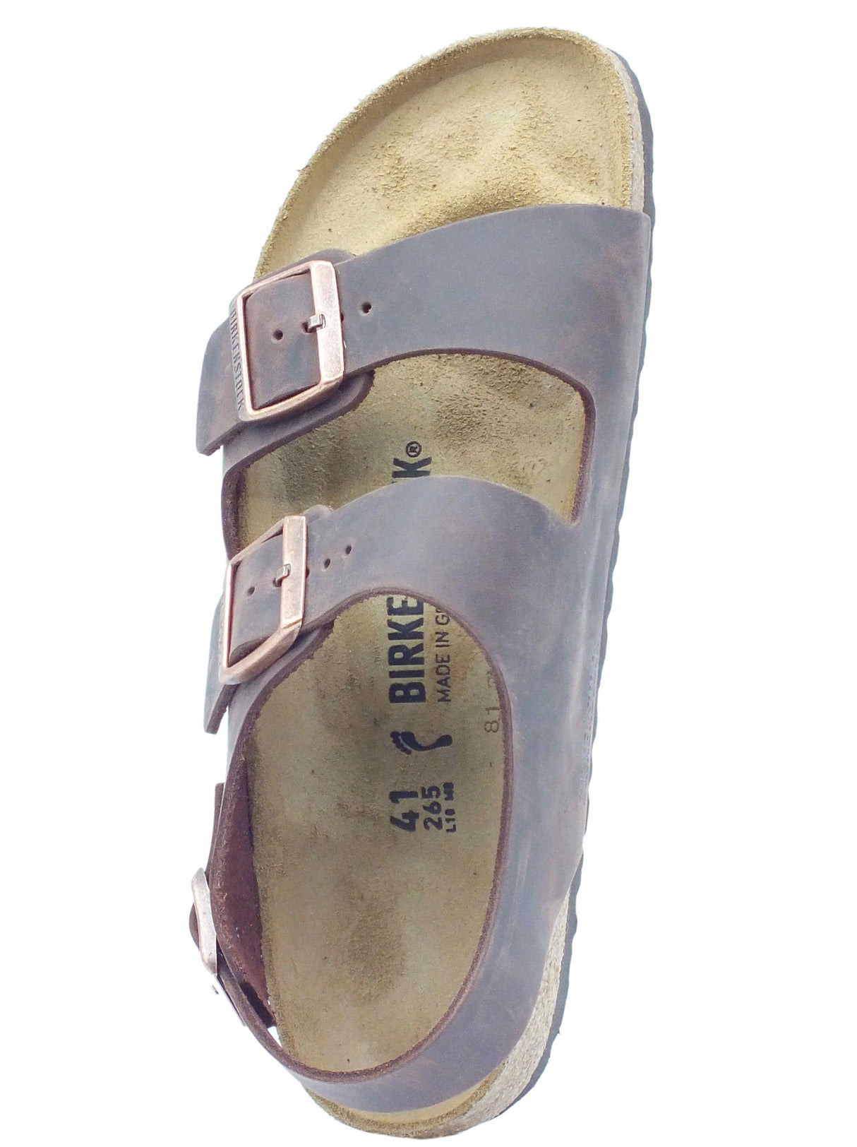 Birkenstock Birkenstock 0034873 Milano BS Habana Sandali per Uomo con tripla fibbia marrone