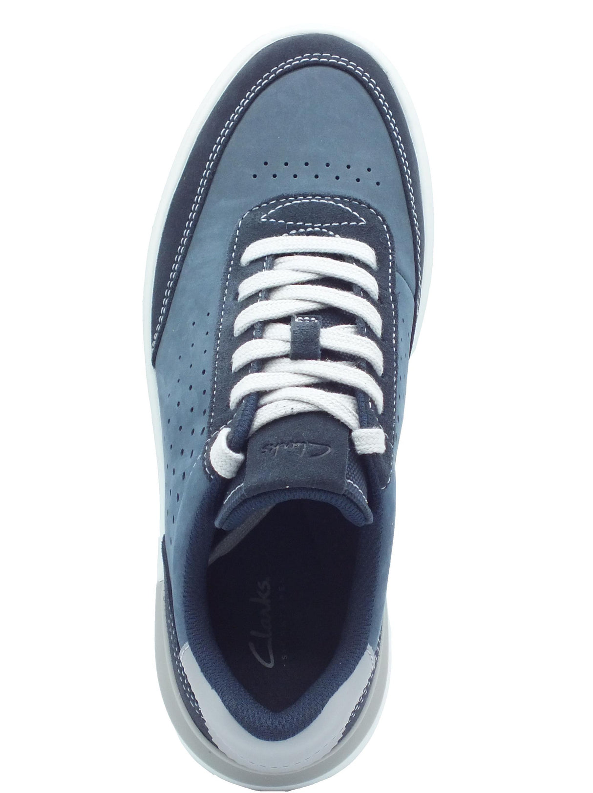 Clarks Clarks Courtlite Run Navy Nubuck Sneakers Sportive per Uomo in nabuk e pelle blu Navy