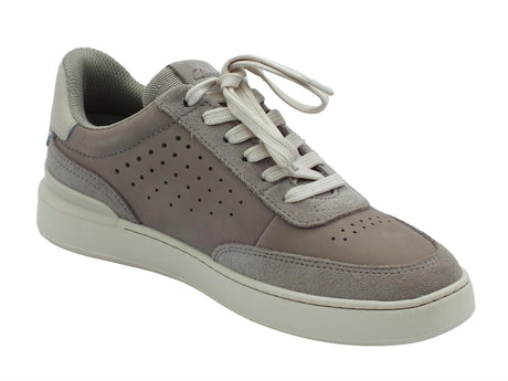 Clarks Clarks Courtlite Run Grey Nubuck Sneakers Sportive per Uomo in nabuk e pelle grigia Grey