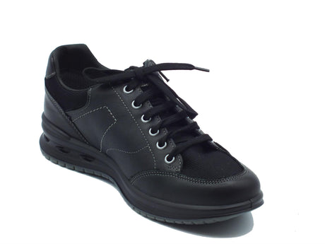 Grisport Grisport Active 43069T31 Nero Touch Scarpe per Uomo in pelle e tessuto nero con lacci e lampo Nero Touch