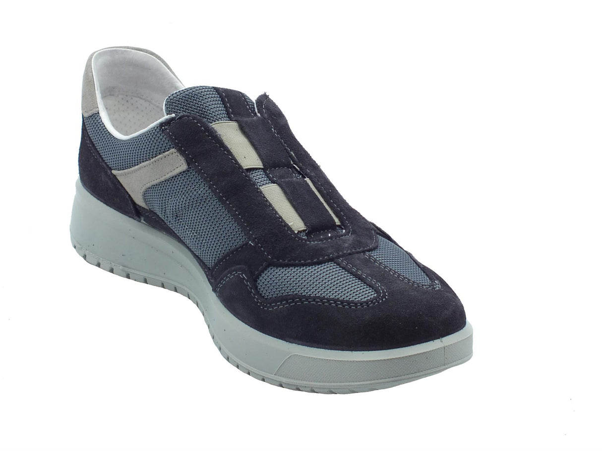 Grisport Grisport Active 43642eV25 Deep Vesuvio Mocassini per Uomo in pelle e tessuto blu fondo antistatico Deep Vesuvio