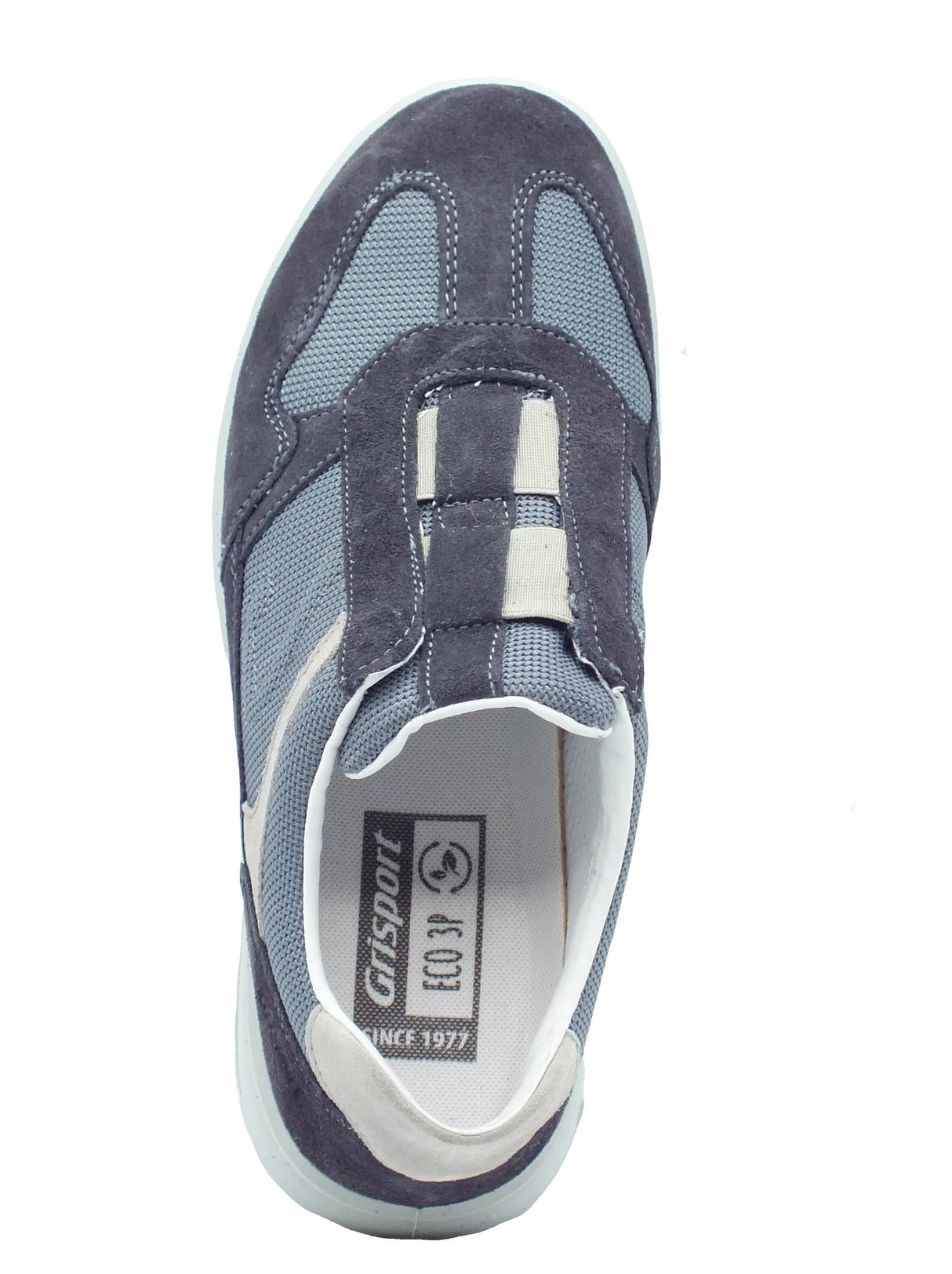 Grisport Grisport Active 43642eV25 Deep Vesuvio Mocassini per Uomo in pelle e tessuto blu fondo antistatico Deep Vesuvio