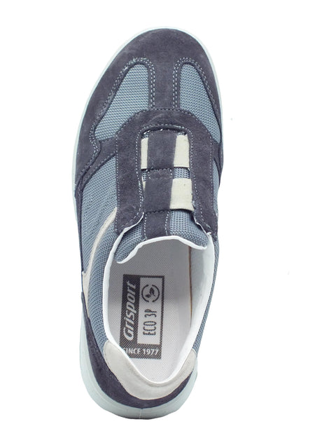 Grisport Grisport Active 43642eV25 Deep Vesuvio Mocassini per Uomo in pelle e tessuto blu fondo antistatico Deep Vesuvio
