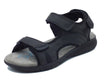Geox Geox U25ELA Spherica Black Sandali per Uomo in tessuto nero con triplo strappo Black