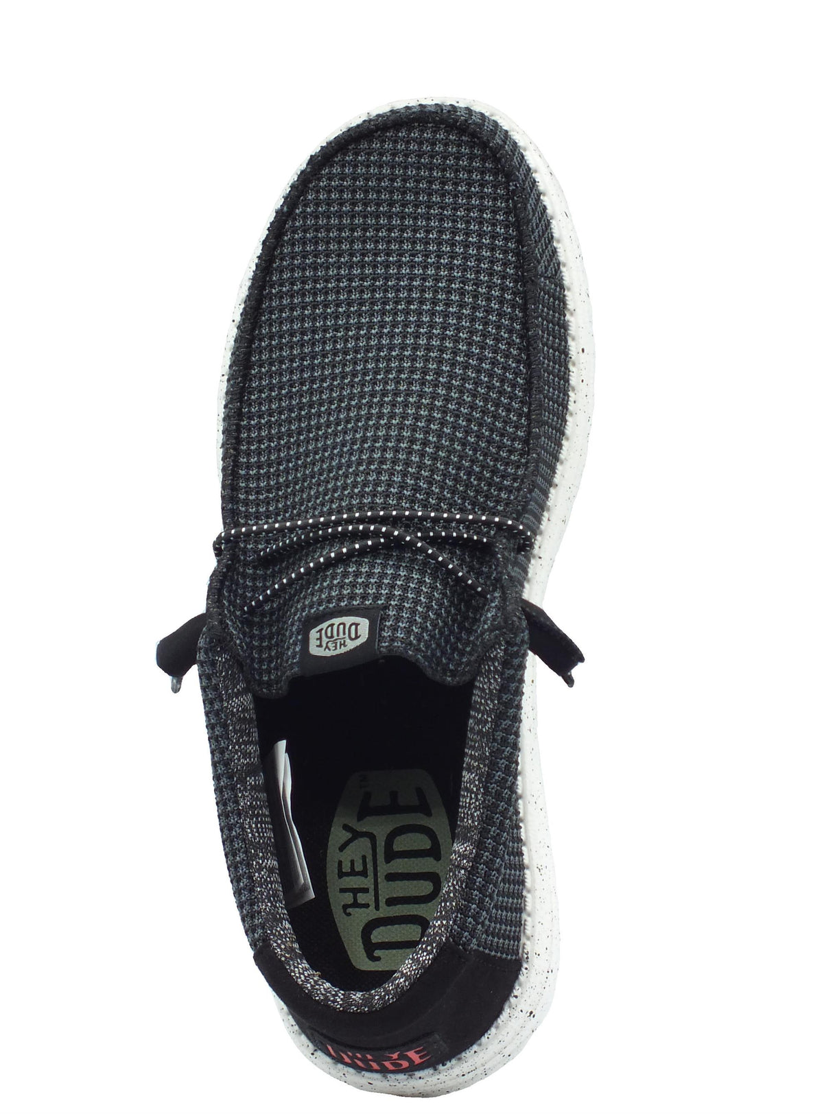 Hey Dude HeyDude 40403 Wally Sport Mesh Black White Scarpe per Uomo in tessuto nero Black White