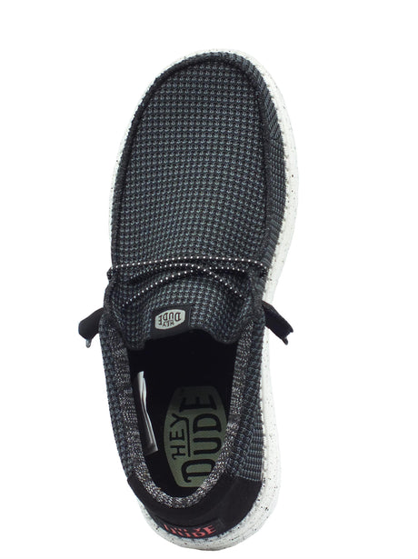 Hey Dude HeyDude 40403 Wally Sport Mesh Black White Scarpe per Uomo in tessuto nero Black White