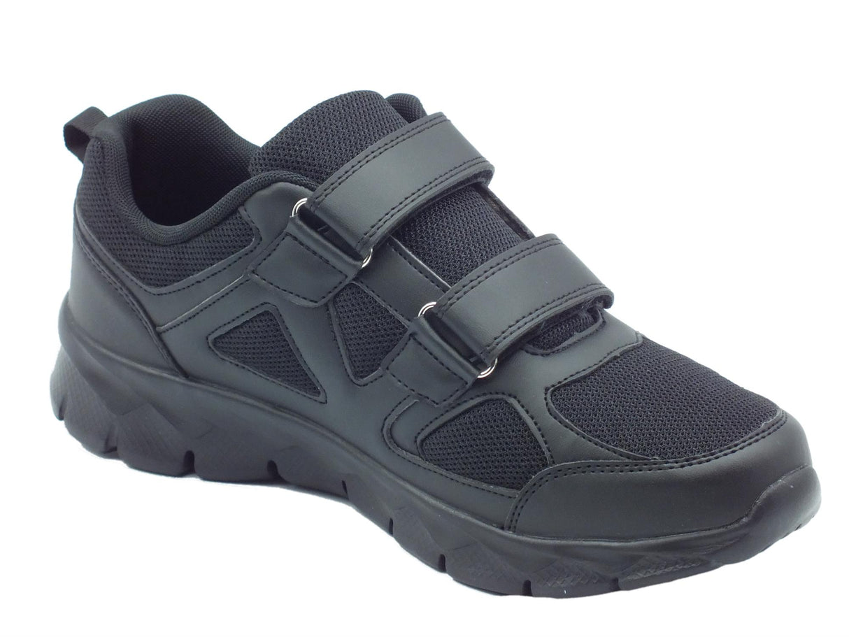 Lumberjack Lumberjack RAM SW78211 Back Scarpe Sportive per Uomo in ecopelle doppia chiusura strappo Black