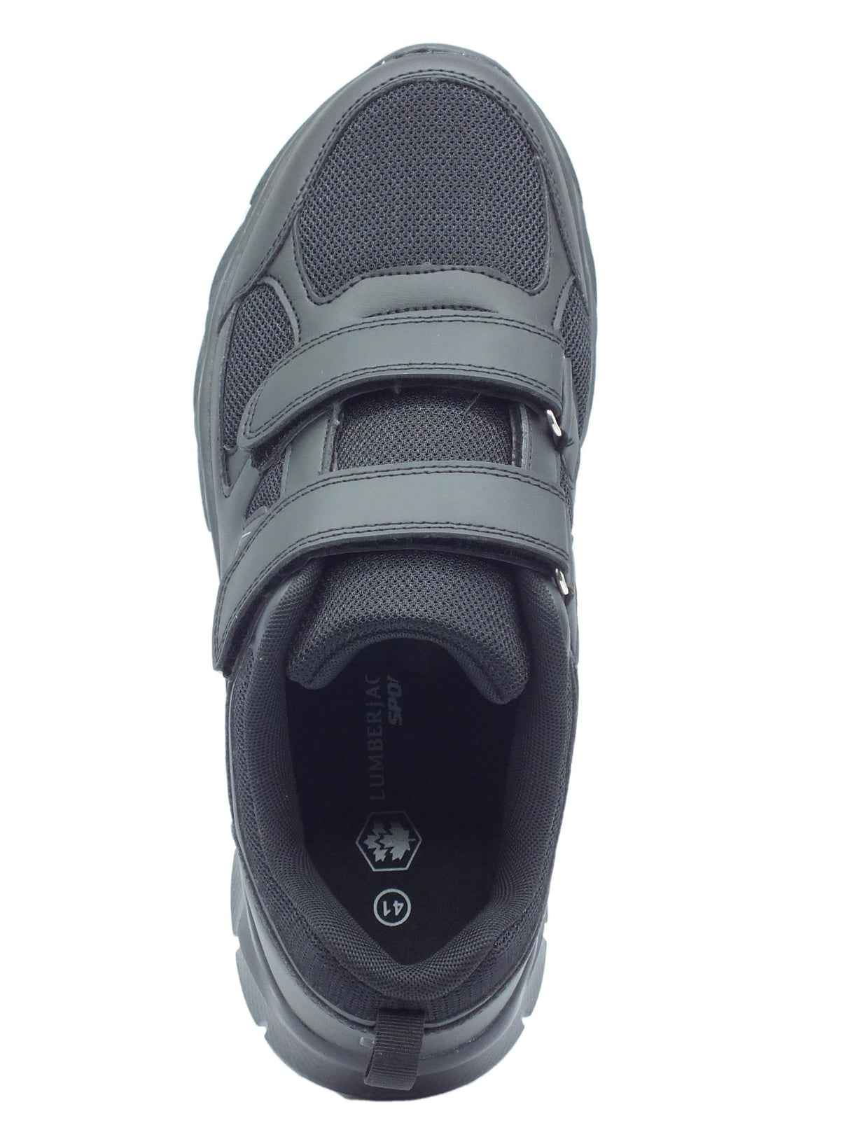 Lumberjack Lumberjack RAM SW78211 Back Scarpe Sportive per Uomo in ecopelle doppia chiusura strappo Black