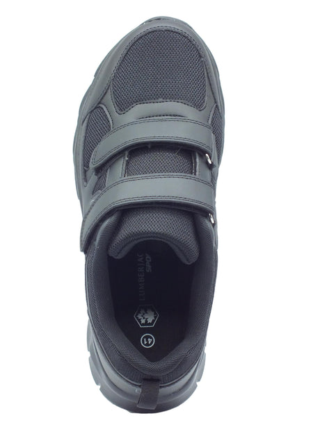 Lumberjack Lumberjack RAM SW78211 Back Scarpe Sportive per Uomo in ecopelle doppia chiusura strappo Black